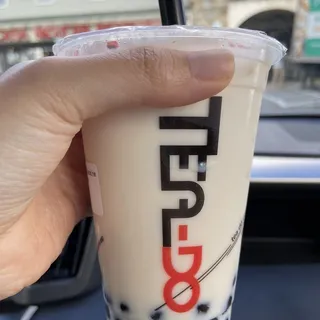 Almond Jasmine Milk Tea with Boba