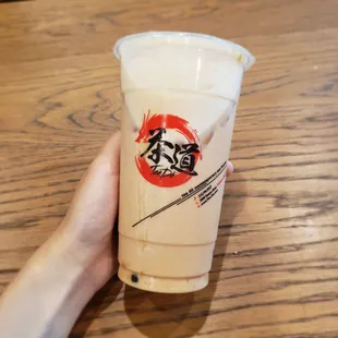 Sakura Rose Milk Tea with Tapioca Pearl