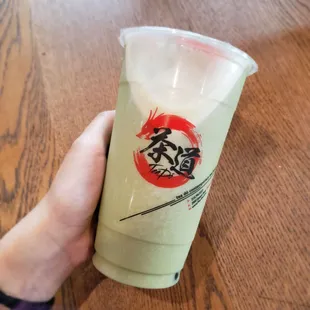 Japanese Green Tea with Tapioca Pearl