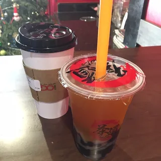 P5. Passion Fruit Tea w. Passion Fruit Pop Boba