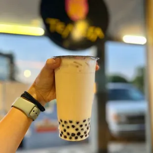 Banana Milk Tea @colorful.eats