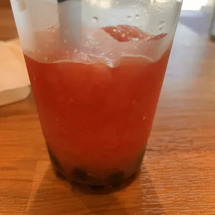 Watermelon slush, almost half done