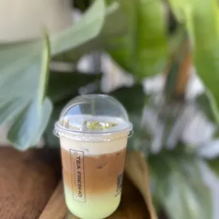 Salted Cream Pistachio Latte