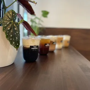 Beautiful photo I snuck of the wonderful coffees! Must try the Creamy Egg Coffee!!