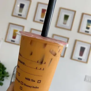 Thai Milk Tea with Grass Jelly