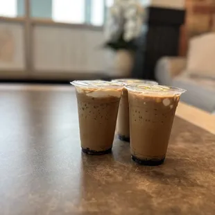 two cups of iced coffee