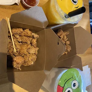 Two orders of Taiwanese popcorn chicken!