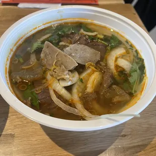 Spicy beef noodles (Bún Bò Huế)