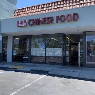 the front of the restaurant