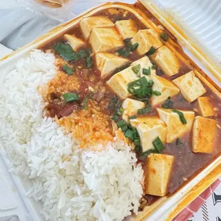 Mapo tofu rice plate