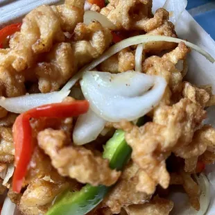 Salt and pepper chicken. Absolutely delicious!