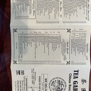 UPDATED TOGO MENU/ HOURS MAY 2024