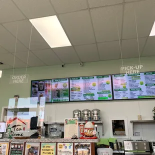 menus on the wall