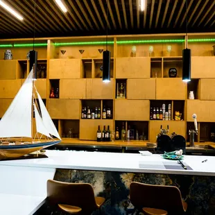 interior, sushi and sashimi