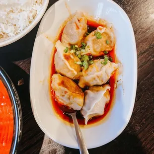 Szechuan pork dumplings
