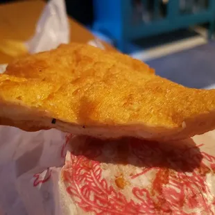 Shanghai scallion pancake ($3.25). Too thick and flavorless.