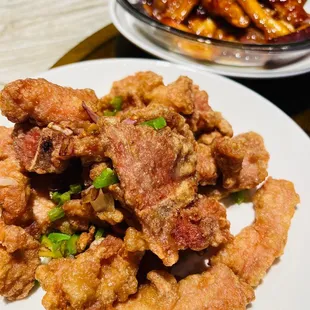 Salted and pepper pork chops are so delicious  always frying so good and tasty