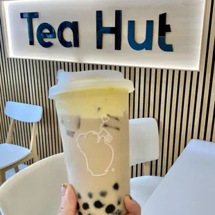 Creme brulee with boba