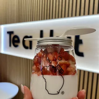 Strawberry Coconut Pudding