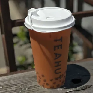 Thai Iced Tea with Boba