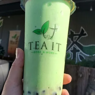My son&apos;s honeydew Boba he requested