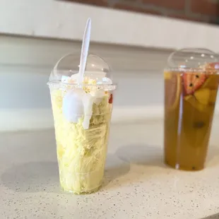 S3. Mango Smoothie, F1. Super Fruit Green Tea