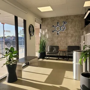 Interior of the cafe.