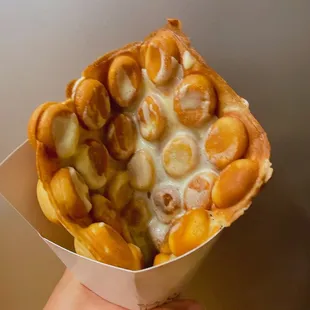 Egg Waffle with Custard