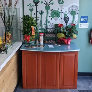 Counter by the front door