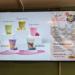 Acai bowls and meal replacements