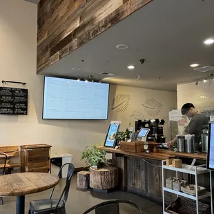 Ordering counter. Live or by kiosk.