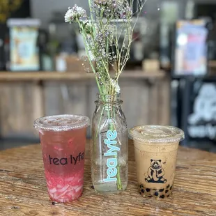 Strawberry Lychee and  Vietnamese Coffee