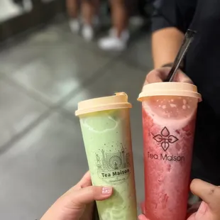 Strawberry Green Tea &amp; Honeydew Slush