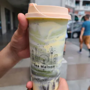 Oreo Brulee Green Milk Tea