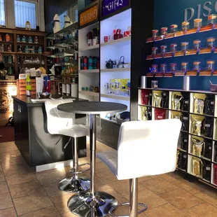 New seating in their tea room