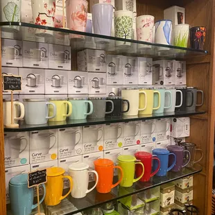 Check out all of these great mugs with infusers. I picked the blue one.