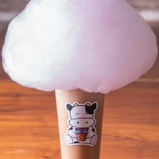 Cotton candy milk tea