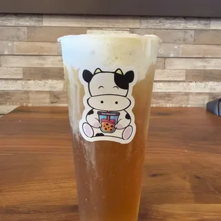 Green Tea with Cheese Foam Top