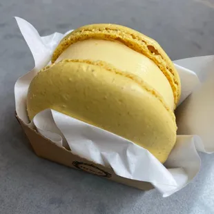 Macaroon ice cream sandwich