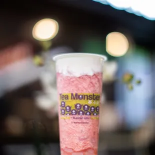 Lychee Green Tea Slush with Jelly-Lychee