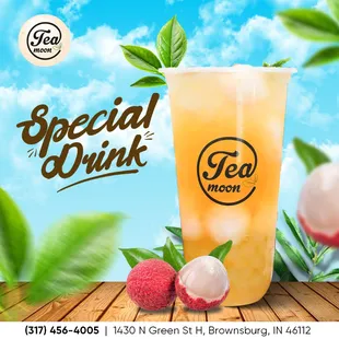 Escape to a tropical paradise with every sip of our lychee tea . Bursting with the natural sweetness of lychee