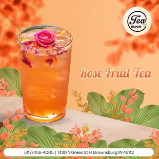 Sip on elegance with our Rose Fruit Tea! 
A blend of floral and fruity notes, it's a refreshing treat for any tea lover.