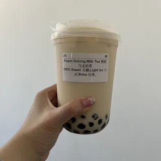 White Peach Oolong Milk Tea / 蜜桃乌龙奶茶