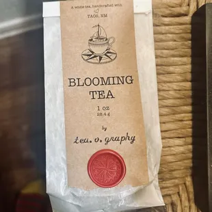 Beautifully packaged blooming tea