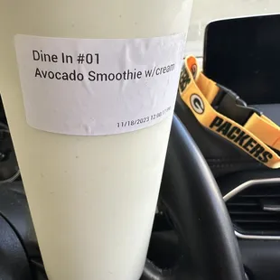 Avocado Smoothie w/ Cream