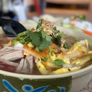 Tricolor Noodle Soup