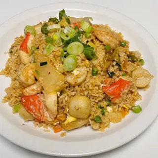Spicy Kimchi Seafood Fried Rice