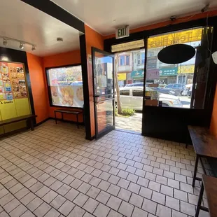 the inside of a coffee shop