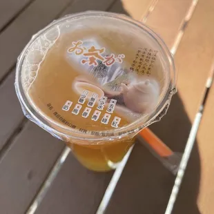 a cup of tea on a wooden table