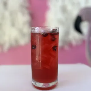 a close up of a glass of tea